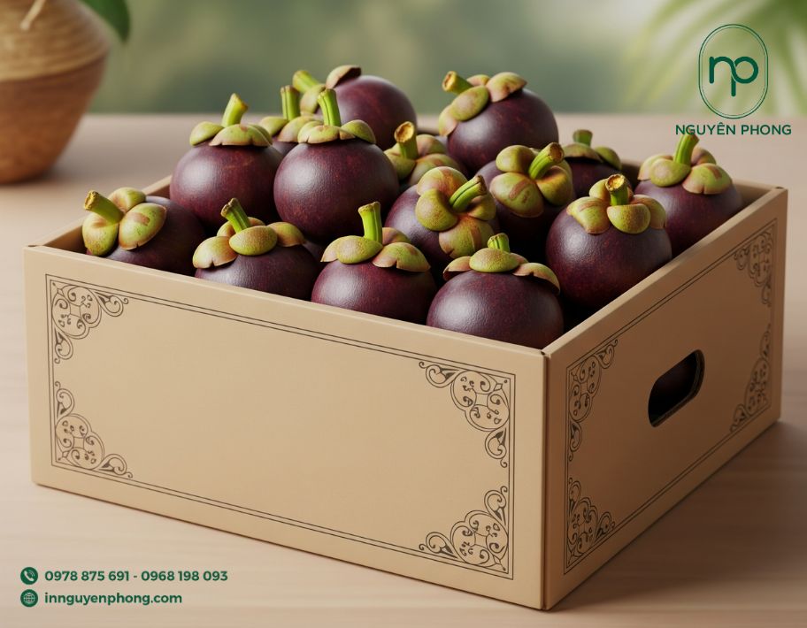 Mẫu thùng carton đựng măng cụt bế lỗ thoáng khí